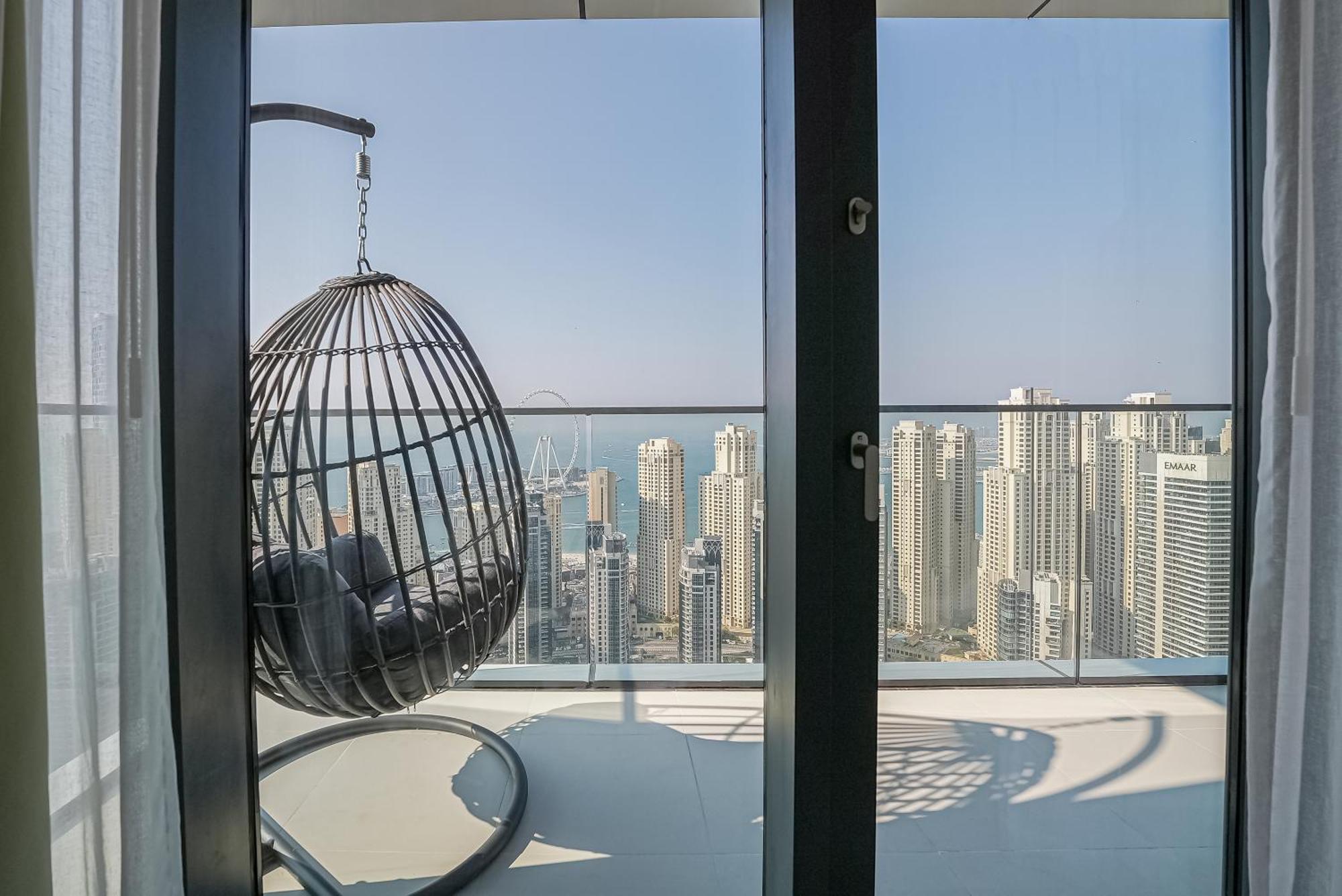Modern 2Br High Floor Haven In Vida Dubai Marinaアパートメント エクステリア 写真